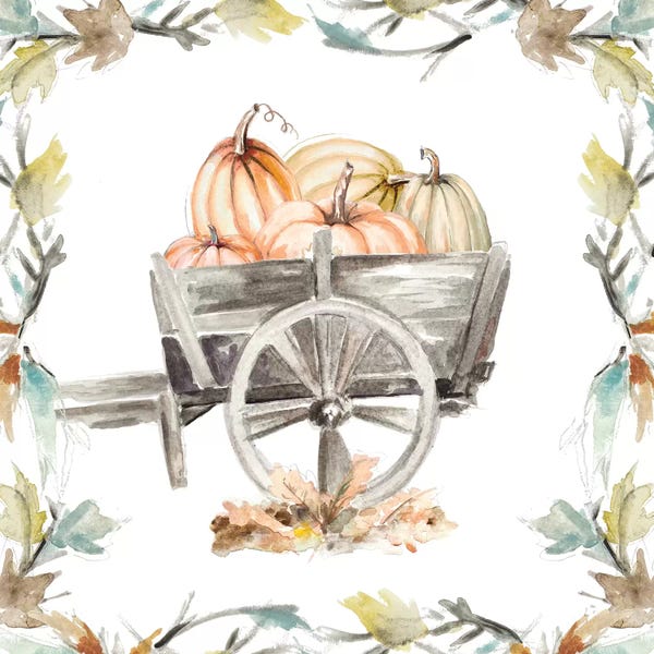 Wood Cart Square With Branches