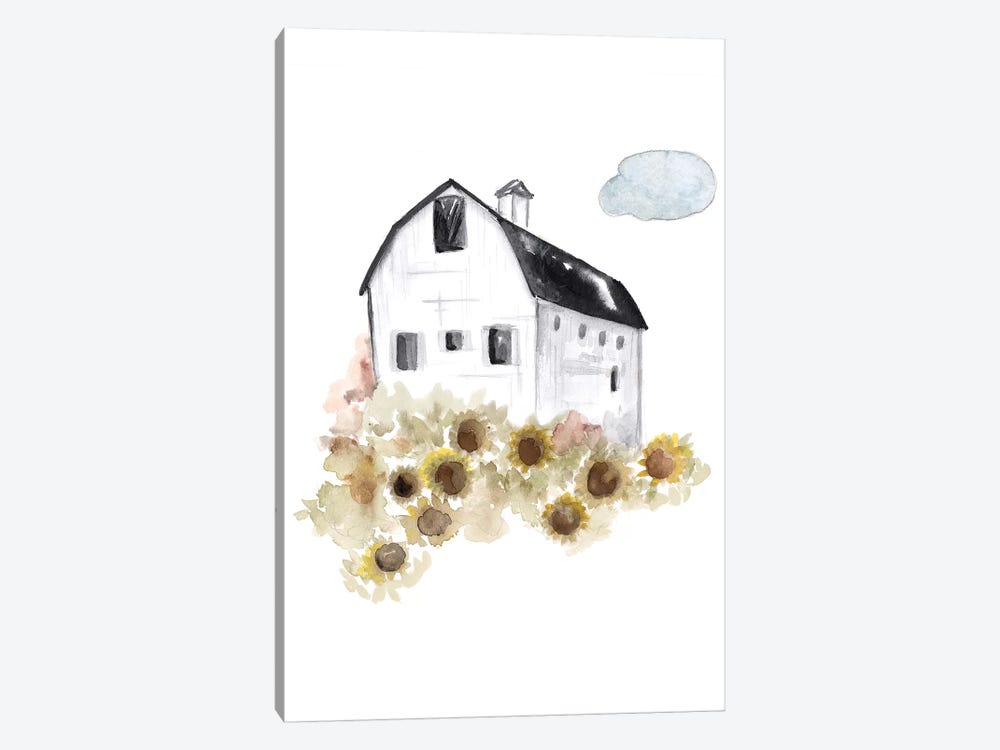 Barn and Sunflowers by Patricia Pinto 1-piece Art Print