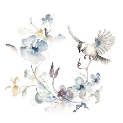 Floral with Bird II by Patricia Pinto canvas print