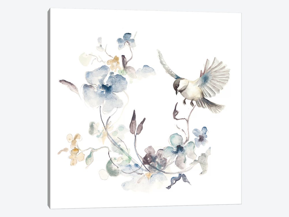 Floral with Bird II by Patricia Pinto 1-piece Canvas Artwork