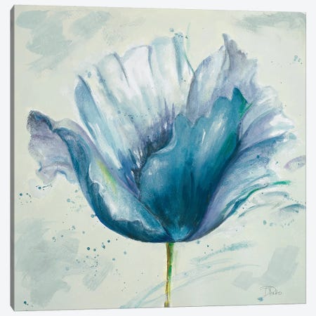 Flower in Blue I Canvas Print #PPI608} by Patricia Pinto Canvas Artwork