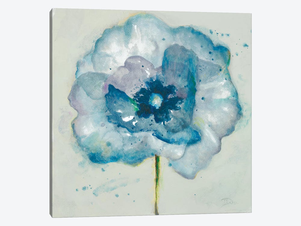 Flower in Blue II by Patricia Pinto 1-piece Canvas Art