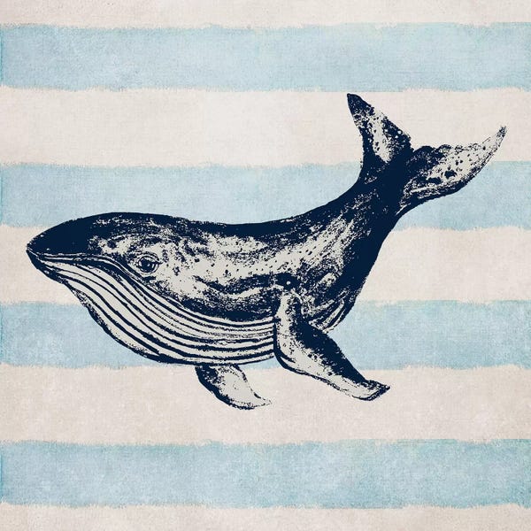 Humpback Whales: Surf Side Stripe IV by Patricia Pinto