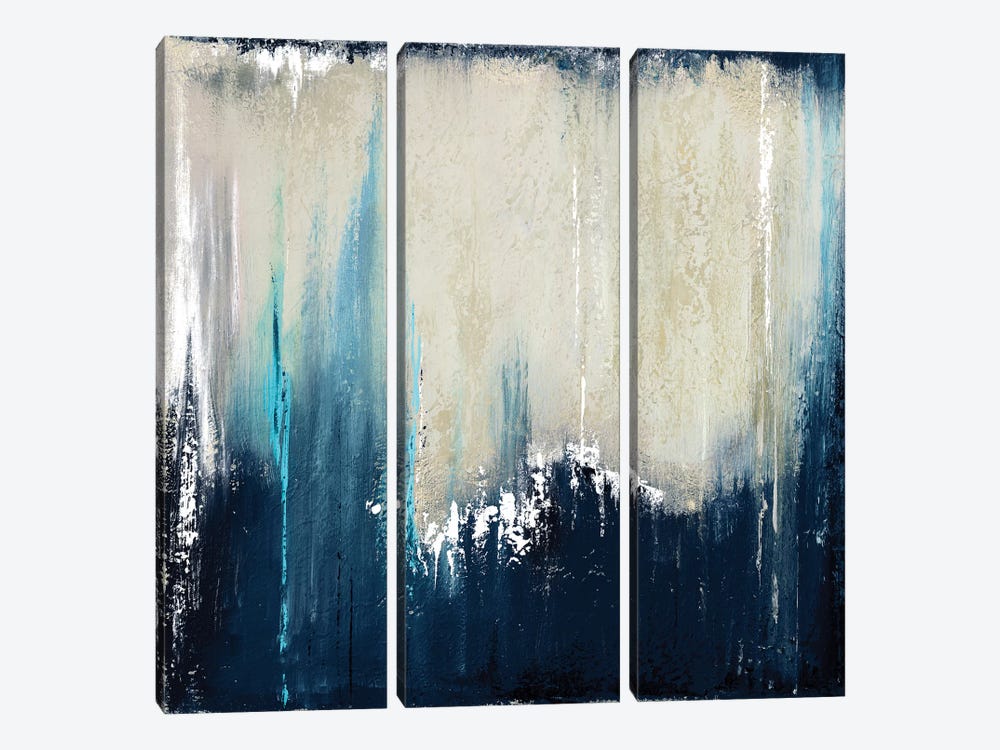 Blue Illusion I by Patricia Pinto 3-piece Canvas Print