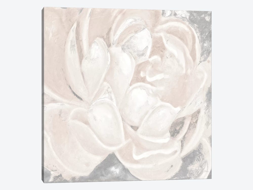White Grey Flower I by Patricia Pinto 1-piece Canvas Artwork