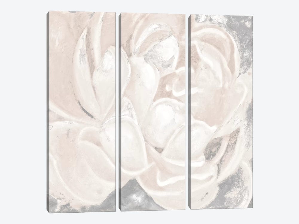 White Grey Flower I by Patricia Pinto 3-piece Canvas Art