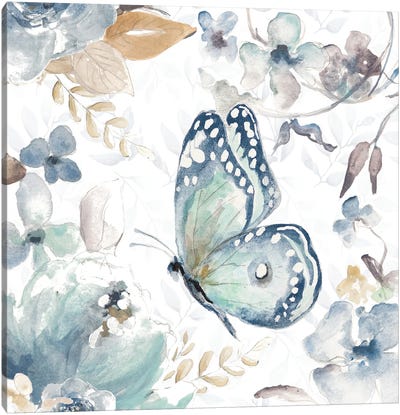 Butterfly Beauty I Canvas Art Print - Shabby Chic Décor
