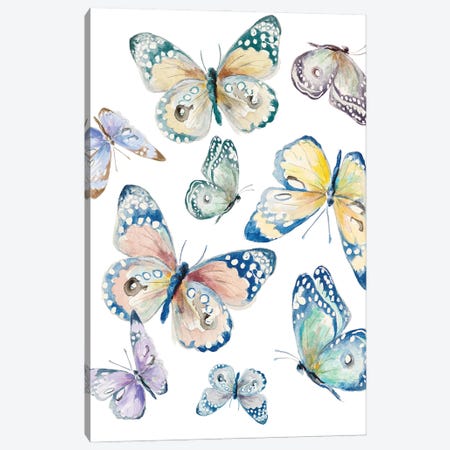 Colorful Isolated Butterflies Canvas Print #PPI641} by Patricia Pinto Canvas Art