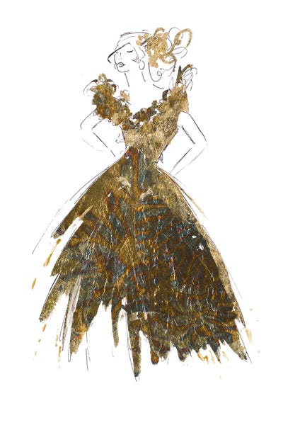 Fashion in Gold I by Patricia Pinto framed wall art