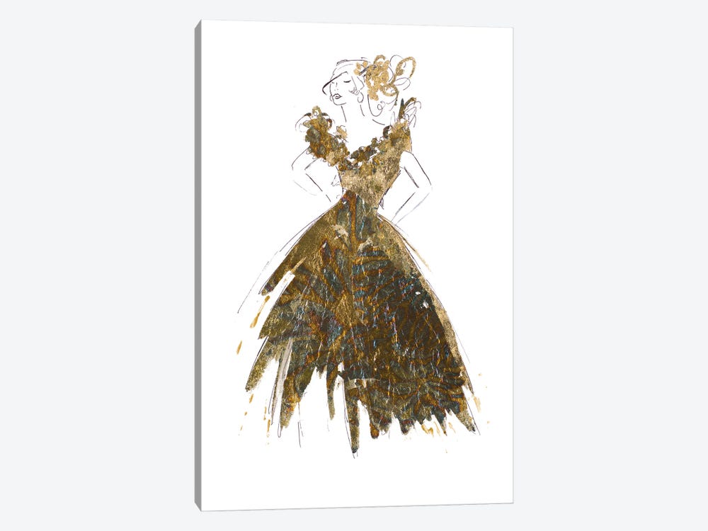 Fashion in Gold I by Patricia Pinto 1-piece Canvas Wall Art