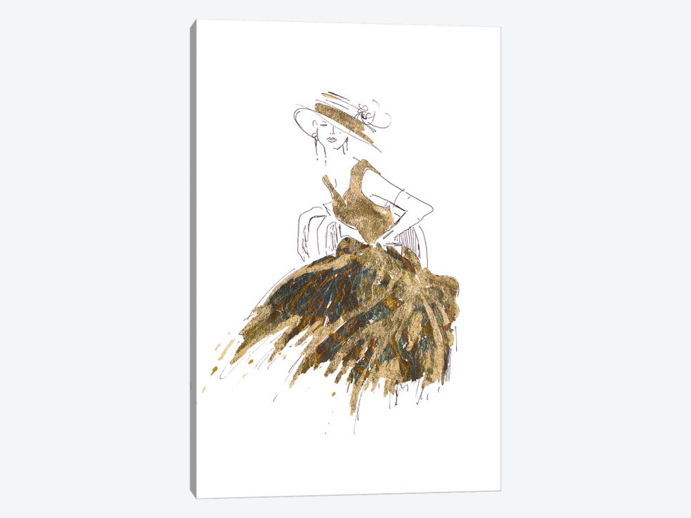Fashion in Gold II by Patricia Pinto 1-piece Art Print