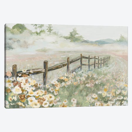 Fence with Flowers Canvas Print #PPI645} by Patricia Pinto Art Print