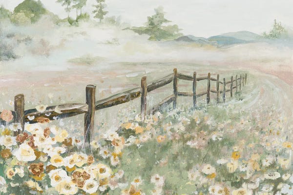 Country: Fence with Flowers by Patricia Pinto