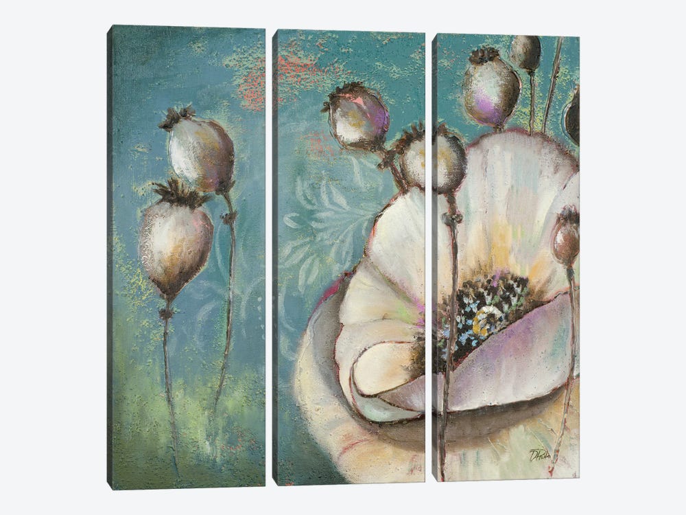 Blue Poppies I by Patricia Pinto 3-piece Canvas Artwork