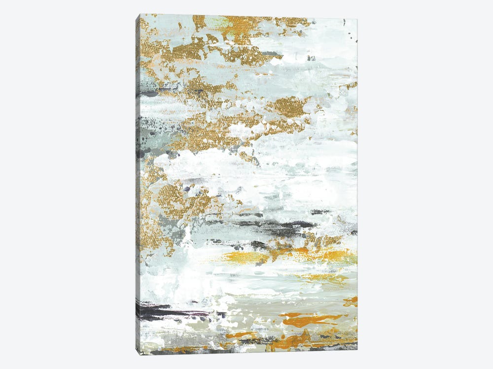 Gold Magic Vertical Abstract II by Patricia Pinto 1-piece Canvas Print