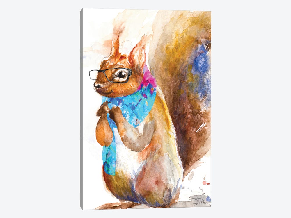 Hipster Squirrel by Patricia Pinto 1-piece Canvas Wall Art
