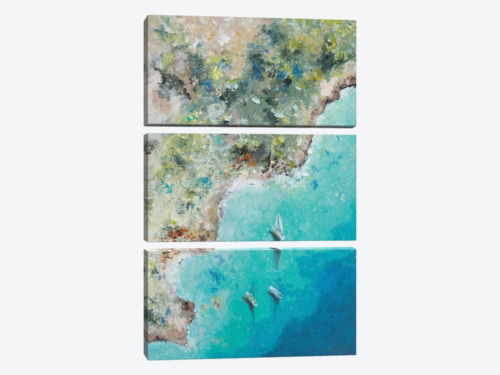 Playa Escondida from Above by Patricia Pinto 3-piece Canvas Print