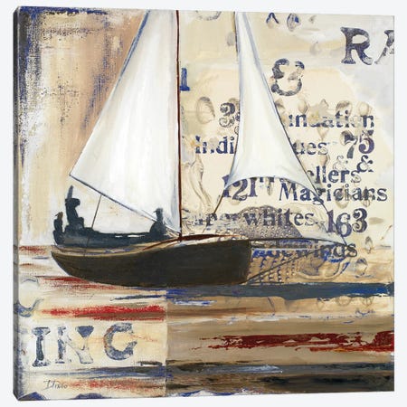 Blue Sailing Race I Canvas Print #PPI66} by Patricia Pinto Canvas Art