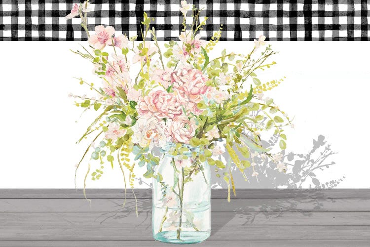 Spring Bouquet in a Glass Jar by Patricia Pinto wall art