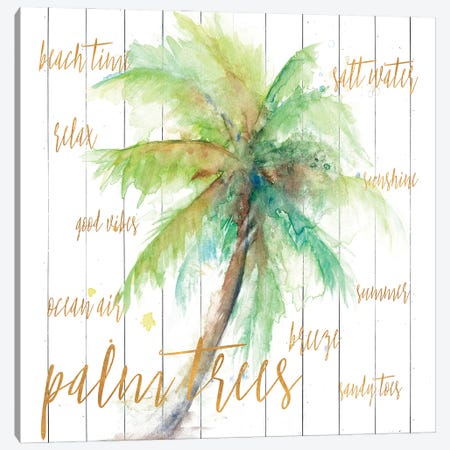 Vacation Palm Canvas Print #PPI682} by Patricia Pinto Canvas Artwork