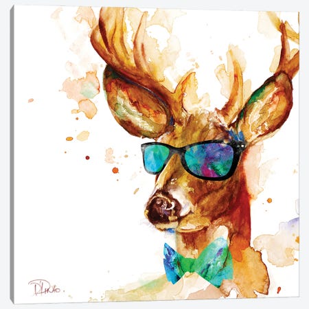 Cool Deer Canvas Print #PPI688} by Patricia Pinto Canvas Art