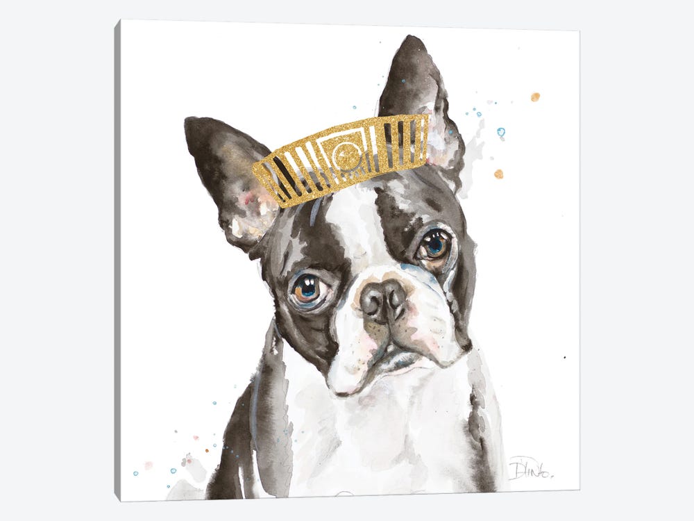French Bulldog With Crown by Patricia Pinto 1-piece Canvas Artwork
