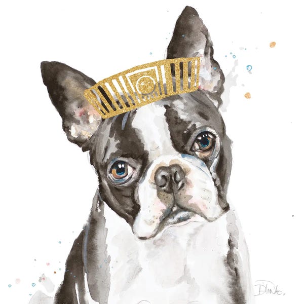 French Bulldogs: French Bulldog With Crown by Patricia Pinto