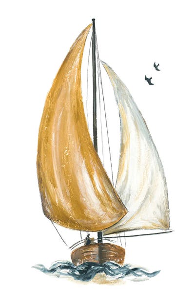 Patricia Pinto: Gold Sail I by Patricia Pinto