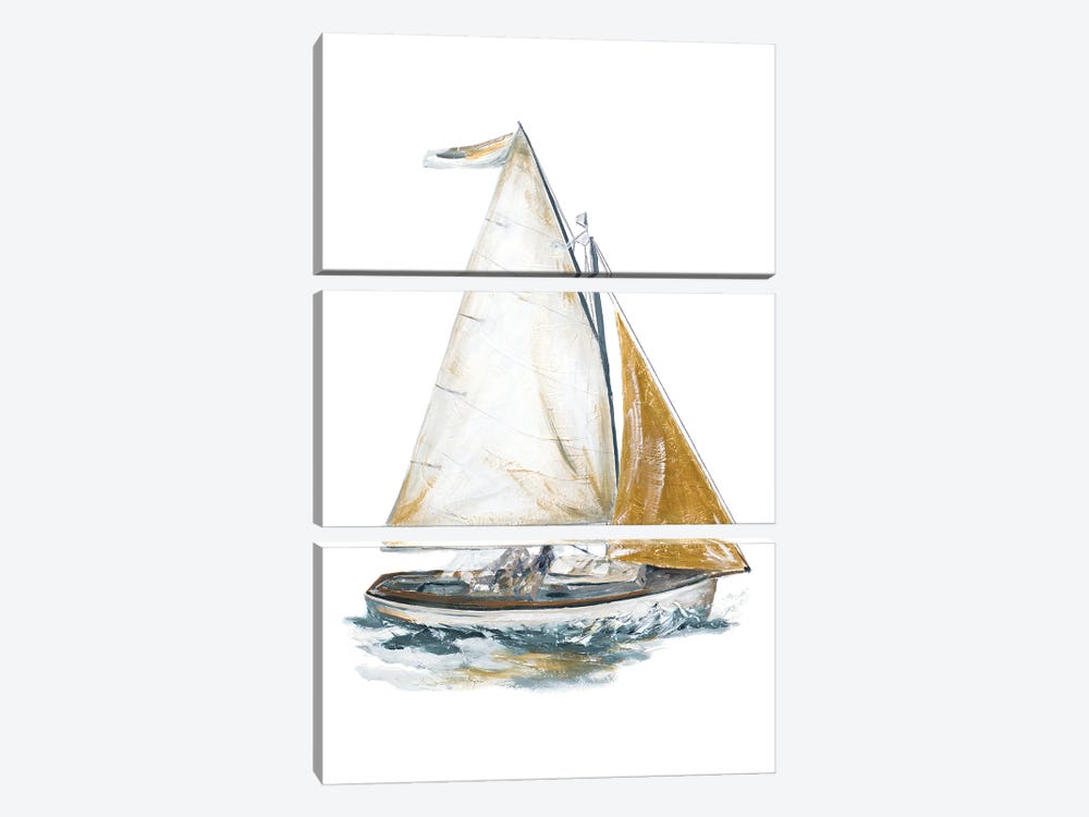 Gold Sail II by Patricia Pinto 3-piece Canvas Artwork