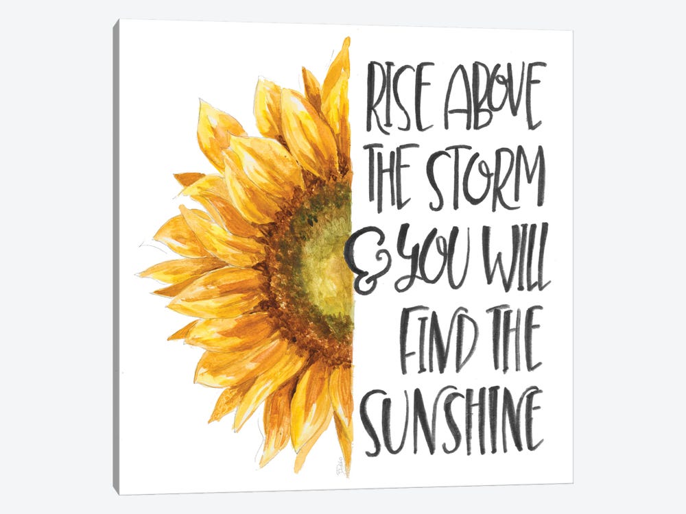 Rise above the Storm and you will find the Sunshine Quote ART PRINT  Inspirational, Motivational, Gift, Woman, Umbrella, Wall Art