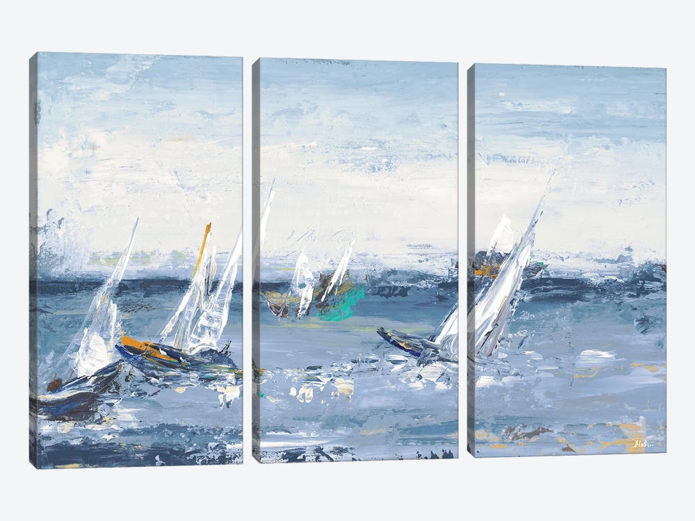 Blue Water Adventure by Patricia Pinto 3-piece Canvas Art Print