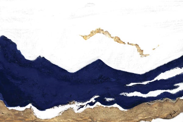 Patricia Pinto: Navy and Gold Tierra II by Patricia Pinto