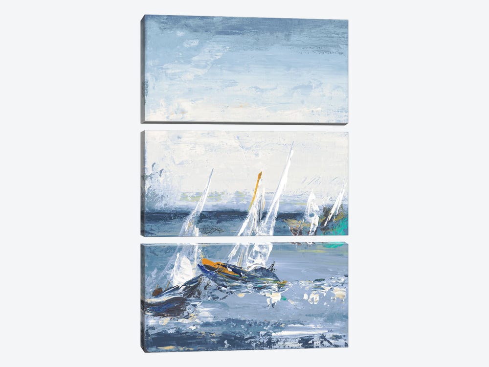 Blue Water Adventure I by Patricia Pinto 3-piece Canvas Art