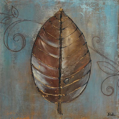 New Leaf V (blue) by Patricia Pinto canvas print