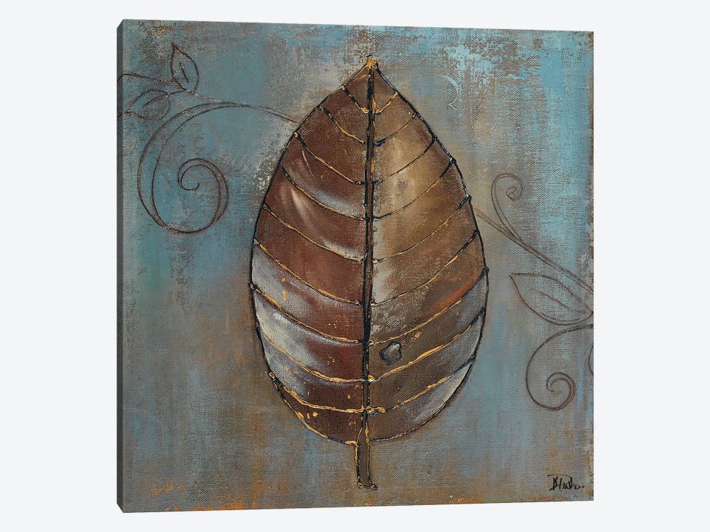 New Leaf V (blue) by Patricia Pinto 1-piece Canvas Wall Art