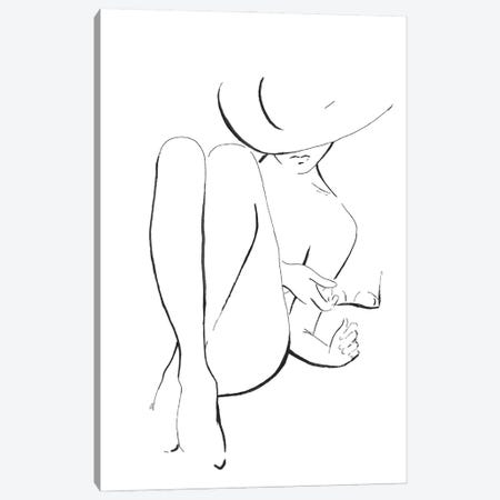 Nude Holding Glasses Canvas Print #PPI723} by Patricia Pinto Canvas Art Print