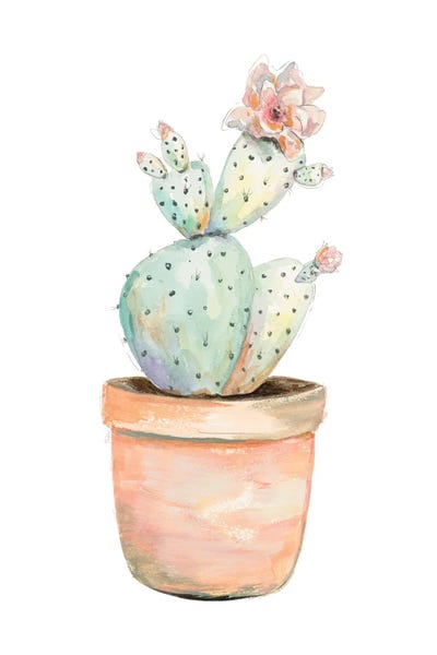 Potted Flower Cactus by Patricia Pinto multi panel art