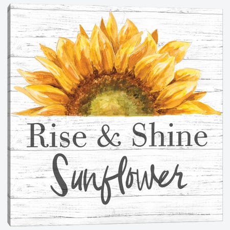 Rise & Shine Sunflower Canvas Print #PPI729} by Patricia Pinto Canvas Print