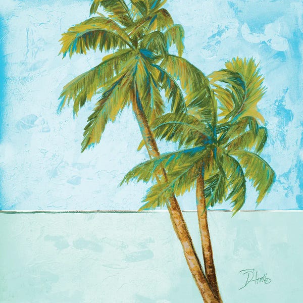 Patricia Pinto: Beach Palm Blue I by Patricia Pinto
