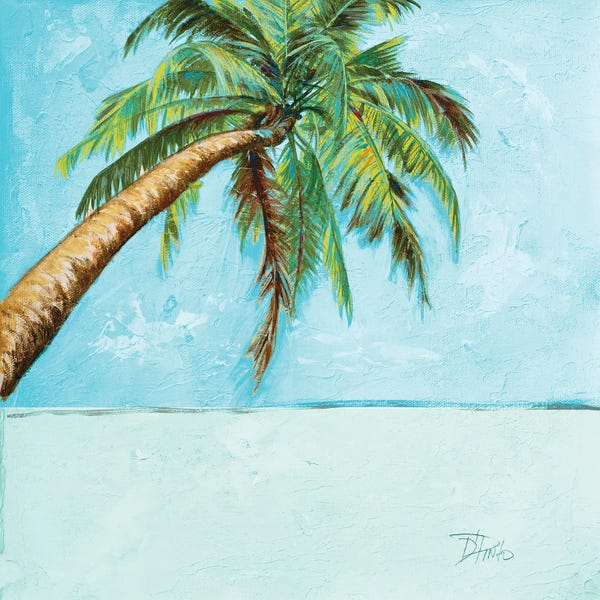 Patricia Pinto: Beach Palm Blue II by Patricia Pinto