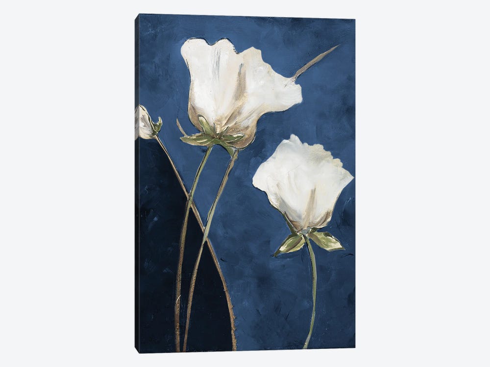 Blooms On Blue by Patricia Pinto 1-piece Canvas Art Print