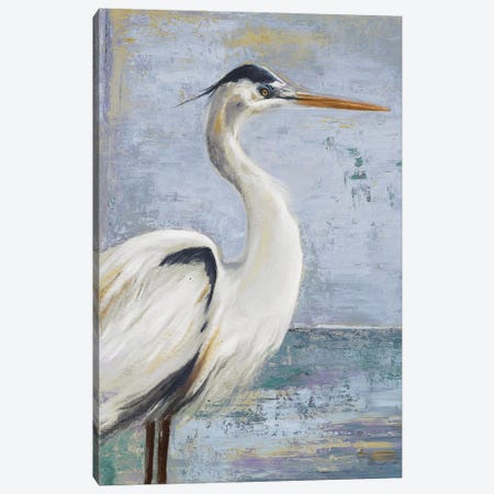 Blue Heron On Blue I Canvas Print #PPI753} by Patricia Pinto Canvas Art