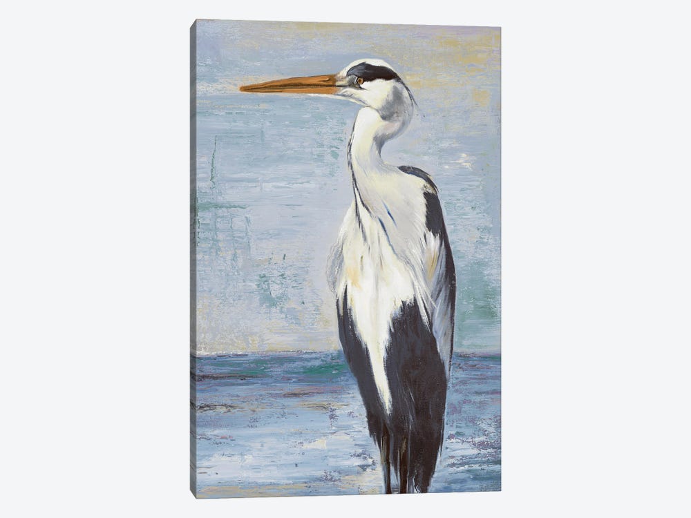 Blue Heron On Blue II by Patricia Pinto 1-piece Canvas Art Print