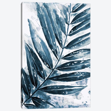 Blue Jungle Leaf I Canvas Print #PPI758} by Patricia Pinto Canvas Artwork