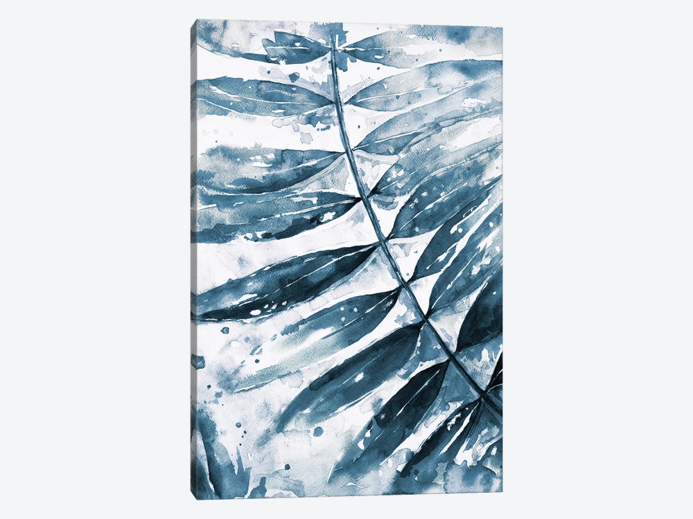 Blue Jungle Leaf II by Patricia Pinto 1-piece Canvas Artwork
