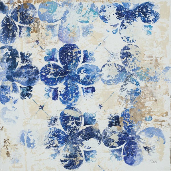 Patricia Pinto: Blue Quatrefoil I by Patricia Pinto