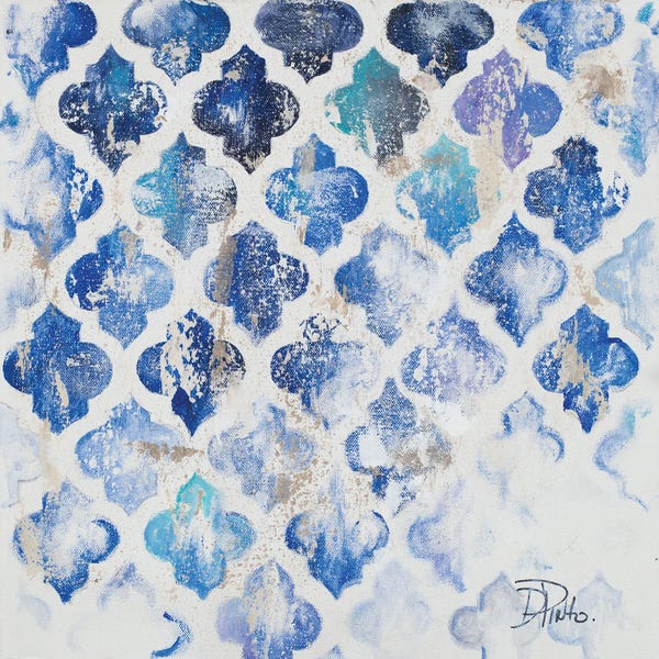 Patricia Pinto: Blue Quatrefoil II by Patricia Pinto