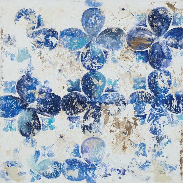 Patricia Pinto: Blue Quatrefoil III by Patricia Pinto