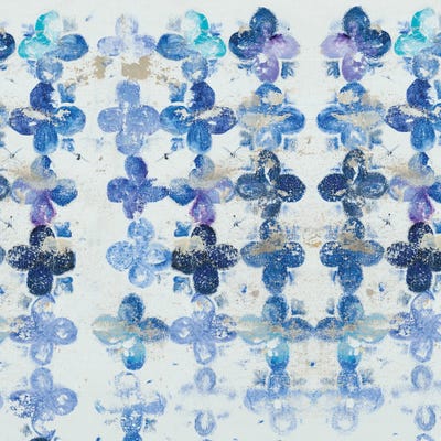 Blue Quatrefoil IV by Patricia Pinto canvas print