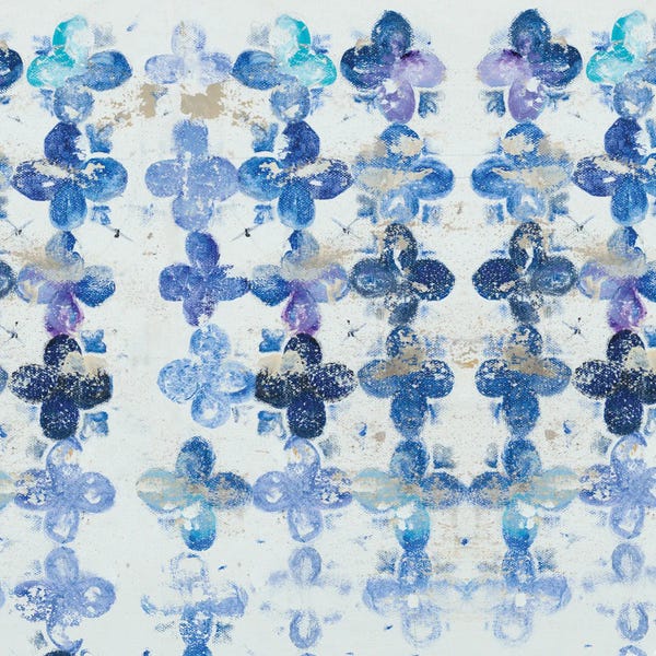 Patricia Pinto: Blue Quatrefoil IV by Patricia Pinto